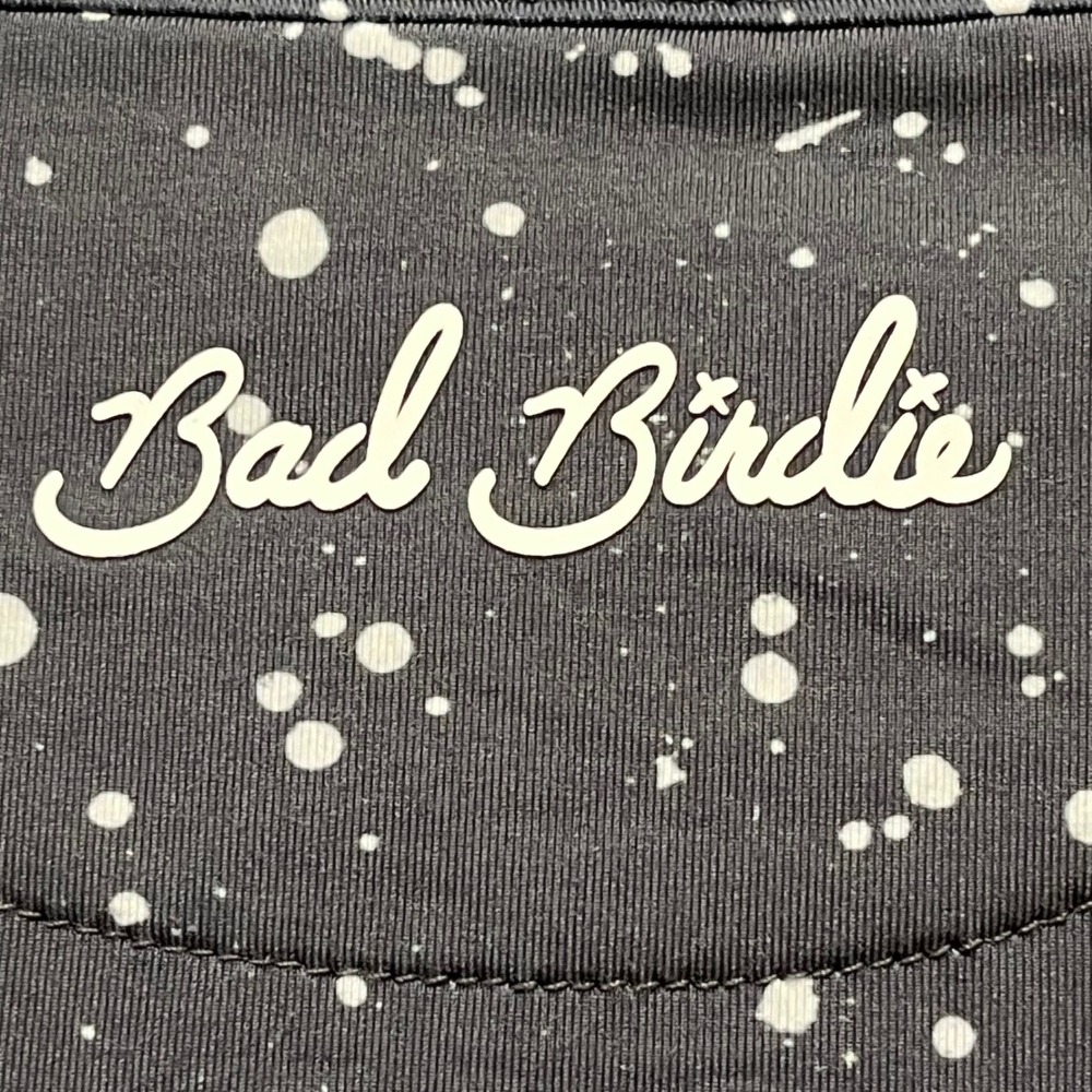 Bad Birdie Excellent Quarter Zip Pullover Womens Large Gray Splatter Print Golf - Picture 9 of 12